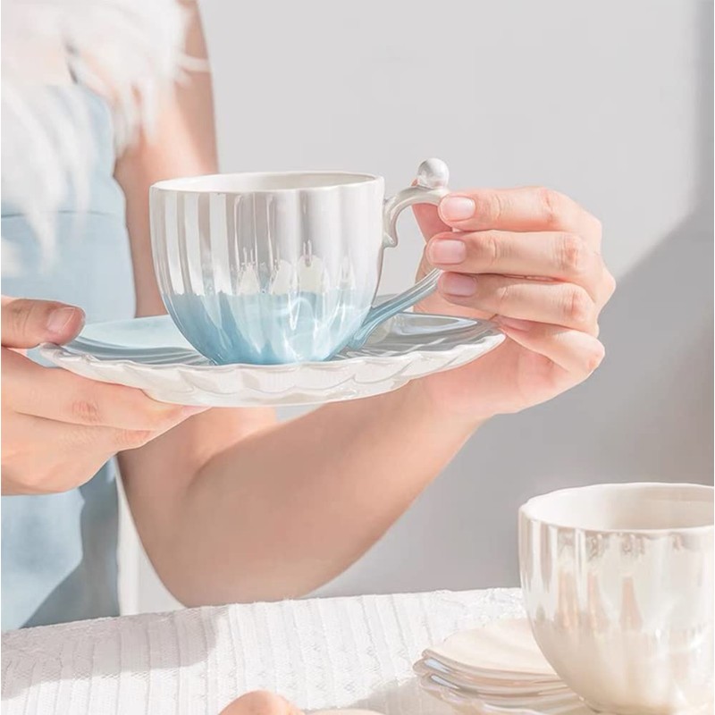 Coffee Cup Set, Cup & Saucer, Stylish, Pottery, Tea, Coffee