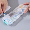 4PCS 7-Day Pill Organizer with Labels – Compact Daily Medication