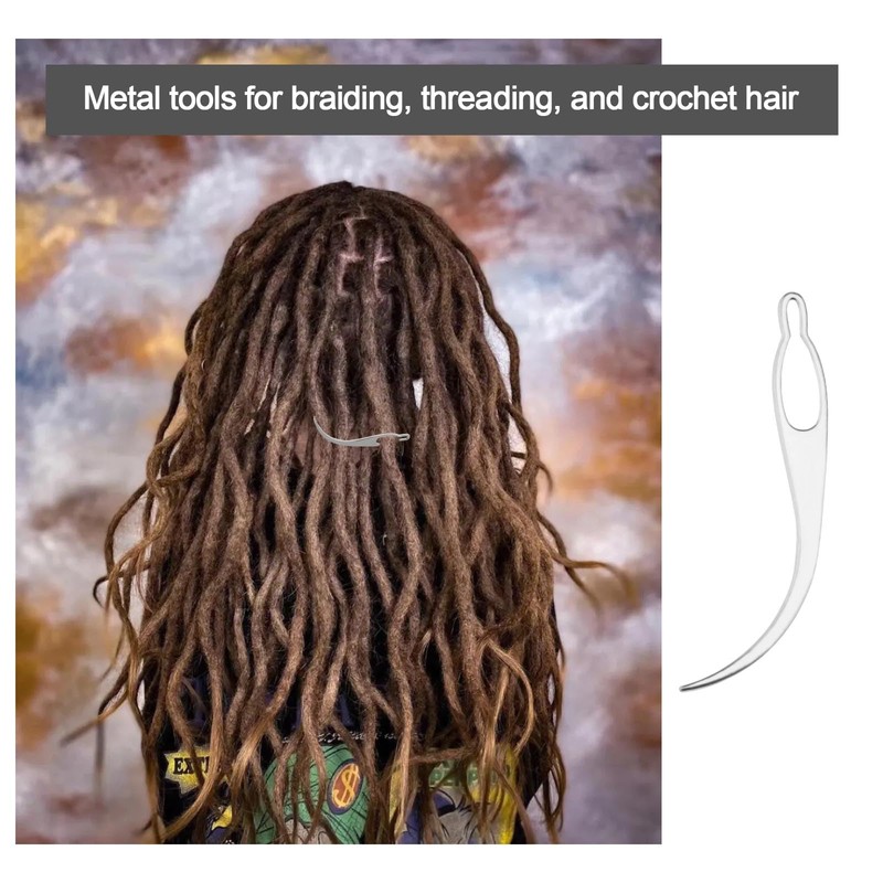 EMSea 8-Piece Dreadlocks Crochet Tool Hair Extensions Crochet Hook Hair