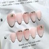 Wedding cubic foam handmade nail tips - mini almond /