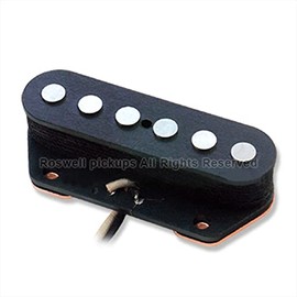 Roswell Pickups TE6 Alnico V Rod Bridge Black - Single Coil Guitar Pickup