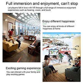Gafas de realidad virtual 3D, auriculares VR con Bluetooth para realidad virtual, equipo de juego de película montado en la cabeza, audio y vídeo...  