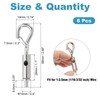 PATIKIL 6 Pcs Steel Wire Rope Hanger for 1/16-3/32 Stainless