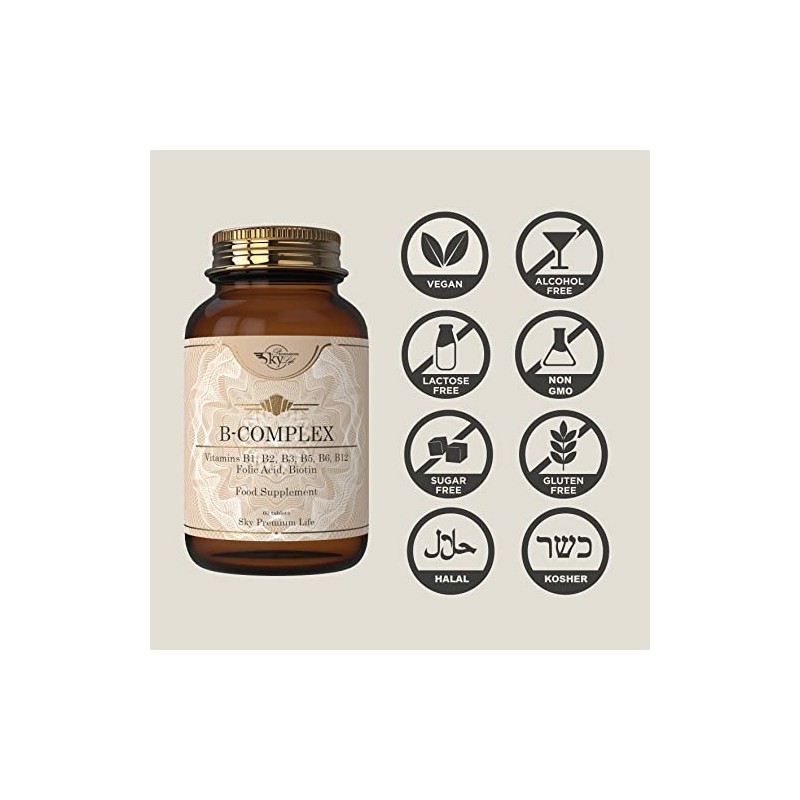 Sky Premium Life Vitamin B Complex with Vitamins B1, B2,