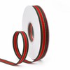 3/8 Inch Christmas Ribbon 25 Yards, Red and Green Stripe