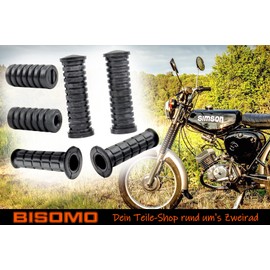 Rubber Parts 6-Piece Rubber Handlebar Grip Kickstarter Throttle Twist Foot Peg Modern Shape Foot Gear for Simson S50 S51 Enduro S53 S70 S83
