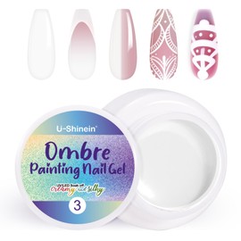 U-Shinein Ombre Gel Nail Polish,Spring Summer Colorful Painting Nail Gel for Ombre Nails Aura Nails, French Manicure Diy Nail Art#03 White