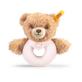 Steiff 12cm Sleep Well Bear Grip Toy (Pink)
