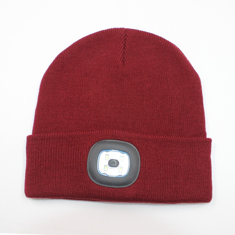 USB Rechargeable LED Beanie Hat for Men & Women –
