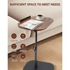ALSKHEAS C-Shaped End Table Adjustable Height, 360° Swivel Side Couch
