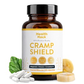 Cramp Shield | Apoyo para el Bienestar Muscular | Formulado con Magnesio, Potasio, Calcio, Complejo B, Vitamina E, Taurina, Vitamina D | Suplemento pa