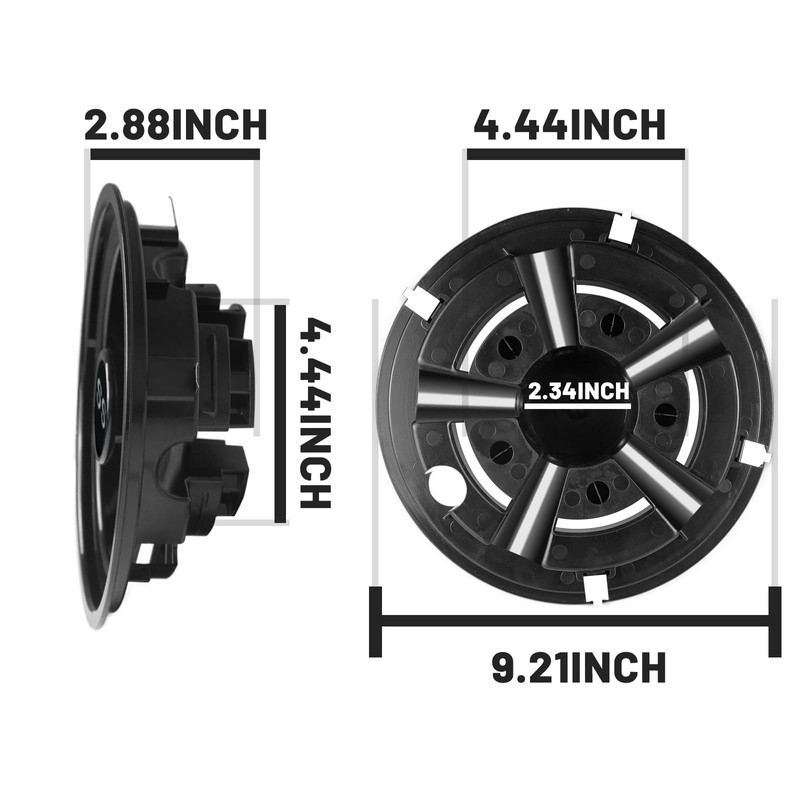 Golf Cart SS Wheel Covers Hub Caps for EZGO, Club