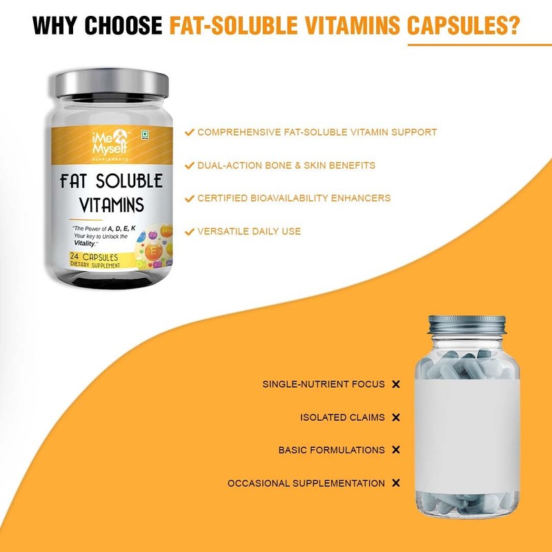 iMeMyself Fat-Soluble Vitamin A, D, E, K Capsules - 24