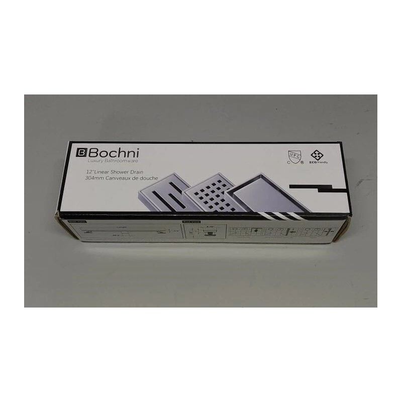 Bochni 28" Linear Shower Drain Brushed 304 Stainless Steel Fast