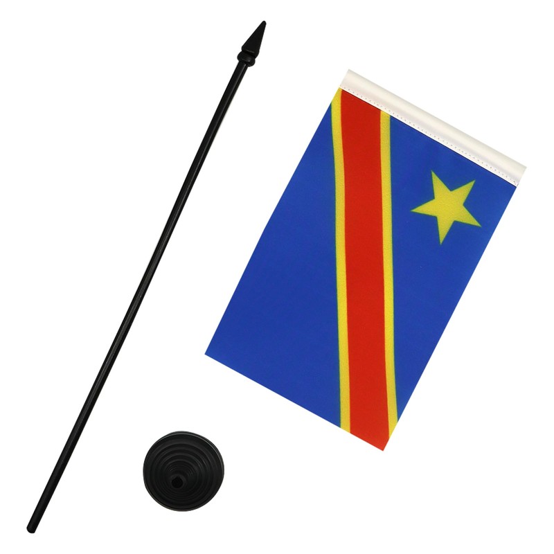 Democratic Republic of the Congo Table Flag 4'' x 6''