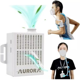 Aurora Personal Portable Air Purifier HEPA Filter & Mask Personal Electrical Air Purifying Rechargeable, With HEPA Filter & Mask.