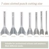 V Shaped Leather Punch, 7Pcs Leather Craft Cutting Tools V-Shape