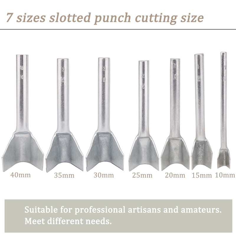 V Shaped Leather Punch, 7Pcs Leather Craft Cutting Tools V-Shape