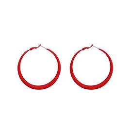 80s Hoop Earrings Colorful Hoop Earrings Large Retro Exaggerated Round Hoop Earrings for Women Jewelry-red