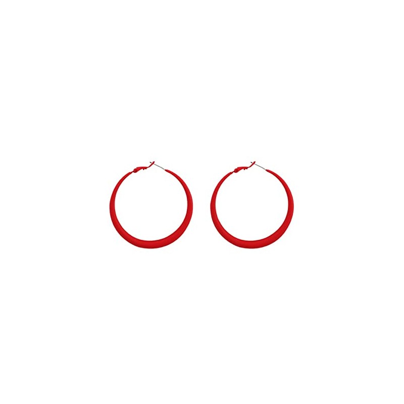 80s Hoop Earrings Colorful Hoop Earrings Large Retro Exaggerated Round