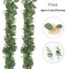 SOMYTING Eucalyptus Garlands, 4 Pack 5.7ft Long Artificial Mixed Eucalyptus