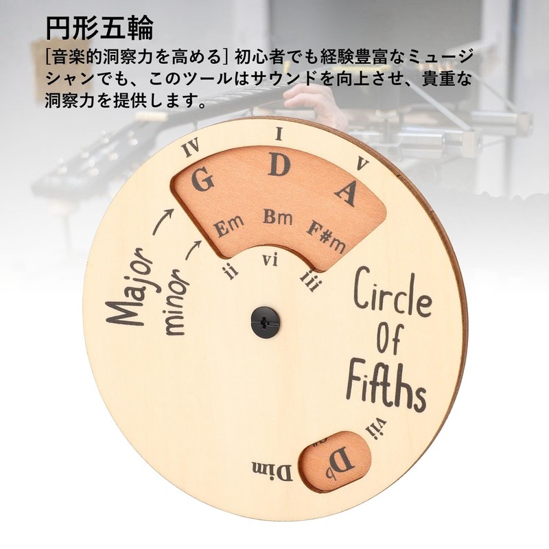 Wooden Melody Tool - Five Degree Wheel Music Skills -
