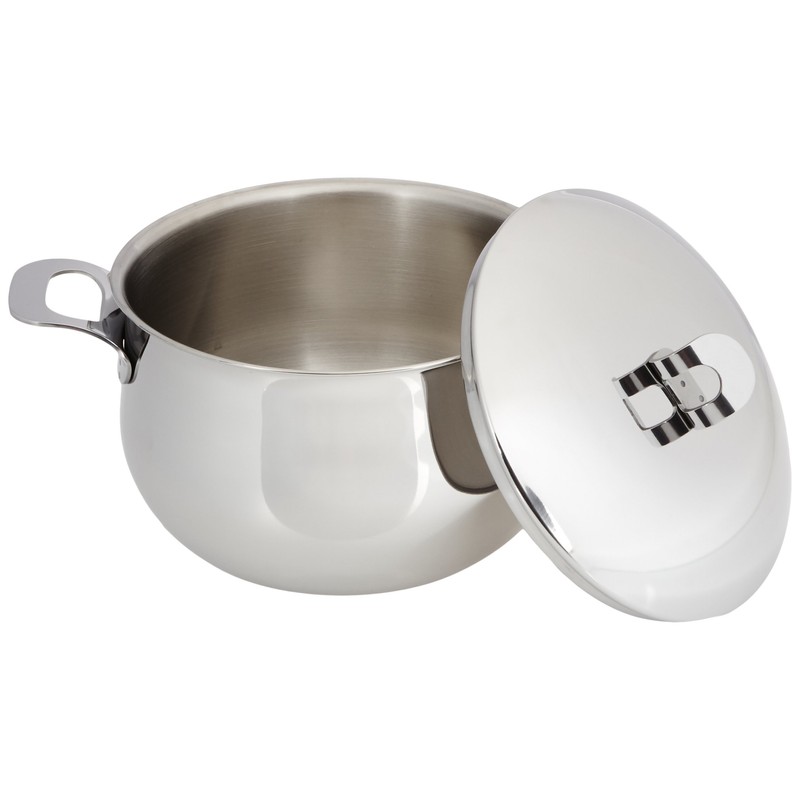 ExcelSteel Made in Italy 7-1/2" QT Stainless Stockpot W/Sandwiched Base