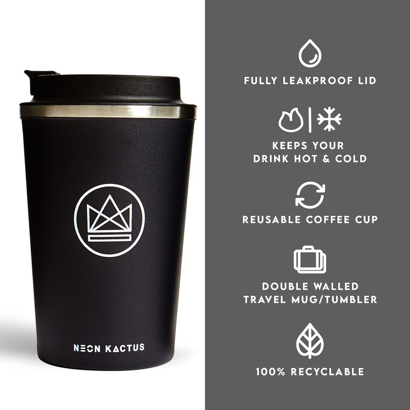 Neon Kactus Insulated Coffee Cup | Travel Cup | Double