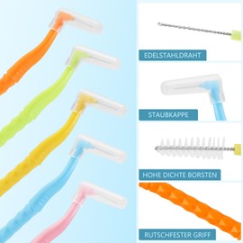 100 Stück InterdentalbüRsten, ZahnzwischenraumbüRsten, Zahnreinigung ZwischenräUme 5 Farben Bieten Eine Auswahl SchüTzt Eure ZäHne Reinigt Die ZäHne