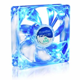 AABCOOLING Super Silent Fan 9 Blue LED - Silent and Efficient 92mm Fan with 4 Anti-vibration Pads, Air Cooler, Airflow Fan, Case Fan, Blue LED Fan - Value Pack 3 Pieces 13.6 dB(A), 35 CFM, 1400 RPM