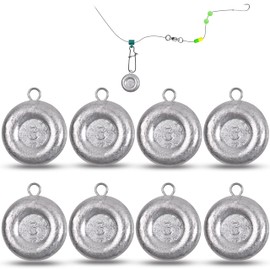 Fishing Weights Sinkers Disc Fishing Weights Coin Sinkers Saltwater Surf Fishing Weights Catfishing Tackle 1oz 2oz 3oz 4oz 5oz 6oz 8oz