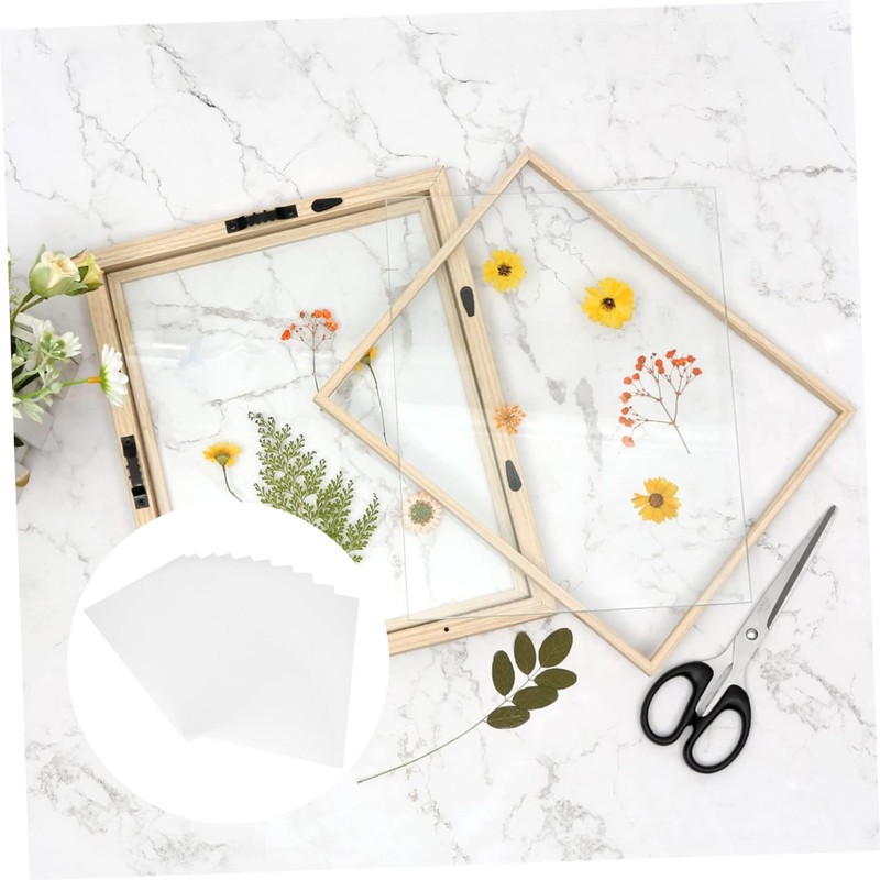 CIYODO 10 Pack Rigid PVC Sheets Transparent Plastic Sheets Frosted