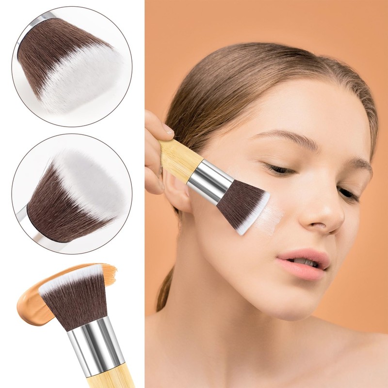 Foundation Brush, Face Makeup Brushes for Powder - Buffing, Blending,