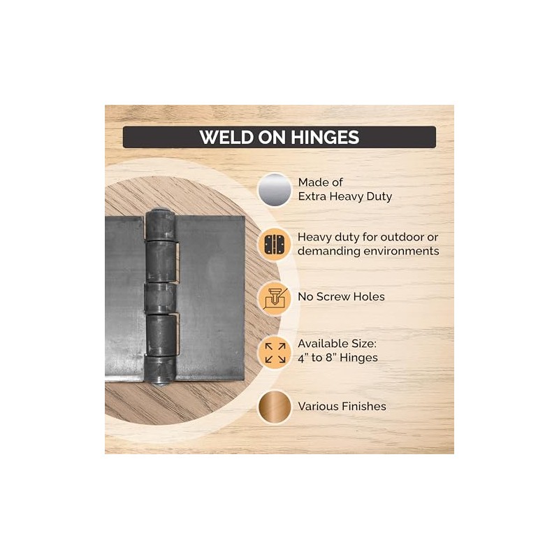 Hinge Outlet Weld On Hinge Extra Heavy Duty Steel, 2