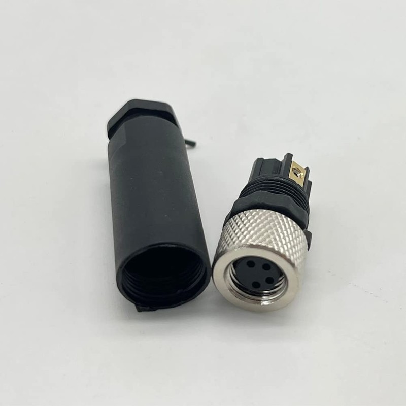 M8 Female Plug 4-Pin Industrial Round Plug IP67 A Code