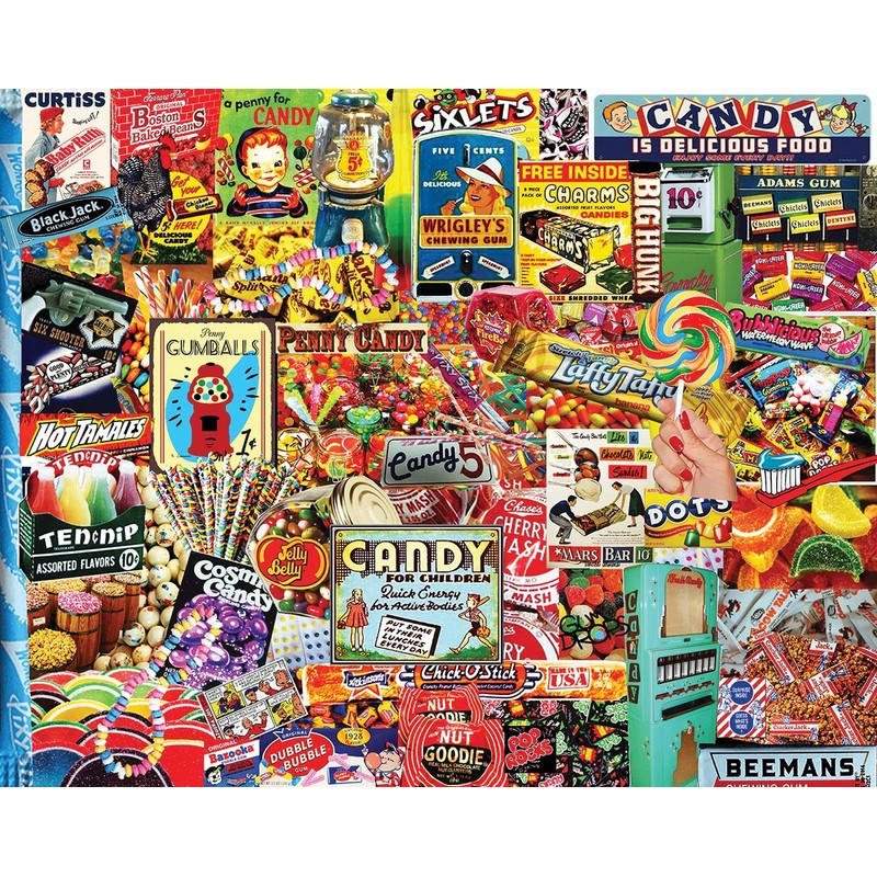 White Mountain Puzzles Penny Candy - 550 Piece Jigsaw Puzzle