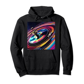 Colorful Turntables EDM Musician Rave Festival Essential Pullover Hoodie