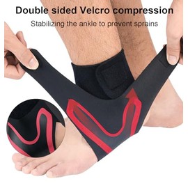 SHEKINI SHEKINI Foot Bandages Support Ankle Brace for Plantar Fasciitis 1 Pair(Black-red,S)