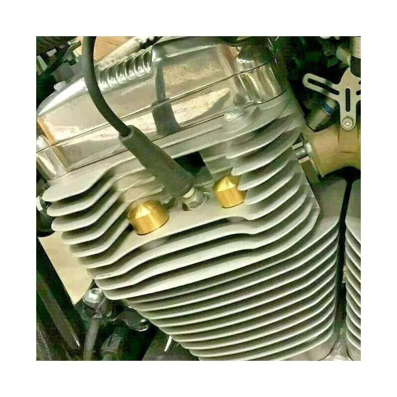 working class choppers SOLID BRASS DOMED HEAD BOLT COVERS harley