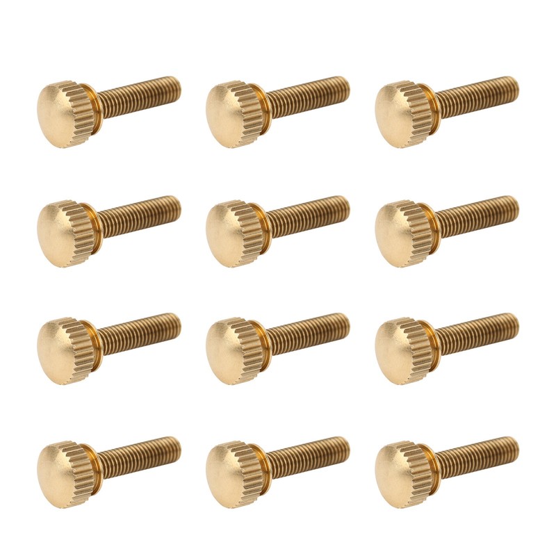 50Pcs Flat Knurled Thumb Screw Wring Round Head Pure Copper