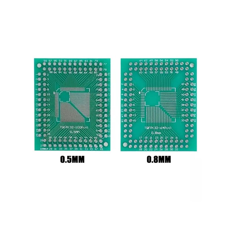 10 PCB 프로토 보드 SMD에서 DIP 어댑터 플레이트 변환기 TQFP