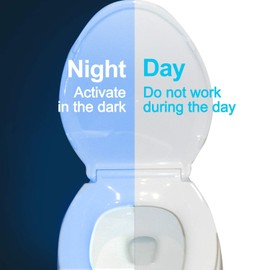 ZEZHOU Original Toilet Night Light 2 Pack, Motion Sensor Activated LED Lamp, Fun 8 Colors Changing Bathroom Nightlight Add on Toilet Bowl Seat, Perfect Decorating Gadget for Dad Adults Kids Toddler