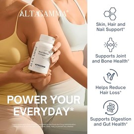 5 en 1 Colageno Hidrolizado Puro - Péptidos de Colágeno Hidrolizado y Vitaminas para el Cabello, Piel, Uñas y Articulaciones - Colageno Marino Hidroli
