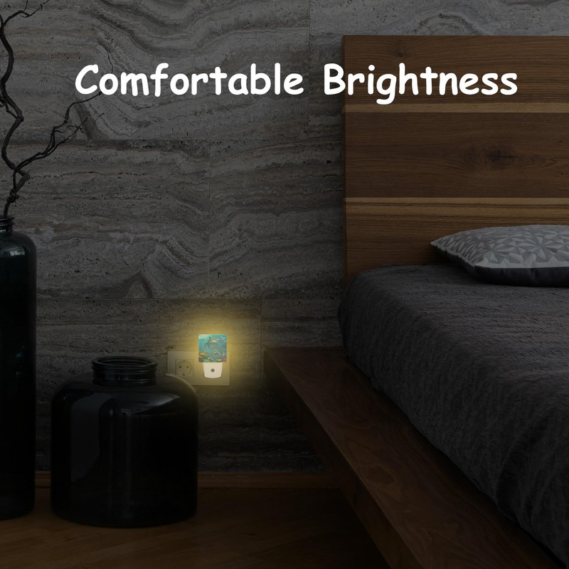 Neidius Tropical Underwater World Night Light,Shark Turtle Fish Jellyfish Plug-in