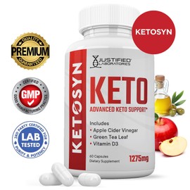(2 Pack) Ketosyn Keto ACV Pills 1275MG Keto Support Blend Capsule Alternative to Keto ACV Gummies Formulated with Apple Cider Vinegar Extra Virgin Olive Oil Powder Green Tea Leaf 120 Capsules