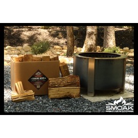 Smoak Firewood 12inch Length Premium Cooking Wood & Firewood Logs - Used for Grills, Smokers, Pizza ovens, stoves, firepits or fireplaces - USDA Certified Kiln Dried (RED Oak 12in pieces (45-50lbs))