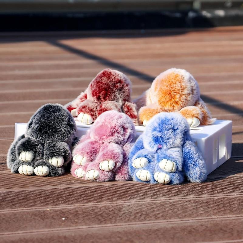 2025 New TA-Bunny LuluCute Keychain,Handmade 5 Styles Soft Bunny Plush