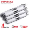 Pre Rolled Plastic Silverware Sets for Parties (25 Pack) Silver