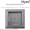 Myard Screw-Free Universal Fence Pyramid Top Cap fits Post 4