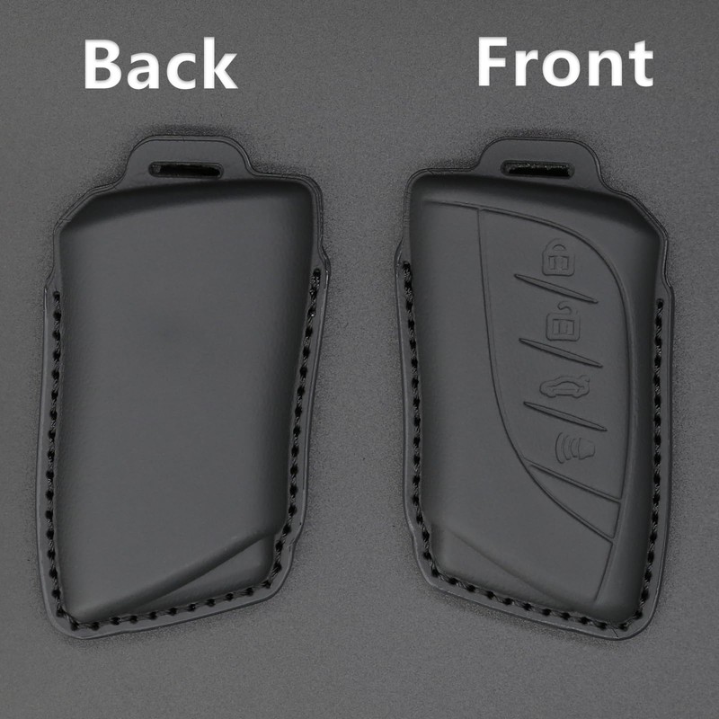 Jinmanyuan Compatible with Lexus Key Fob Cover Leather with Keychain